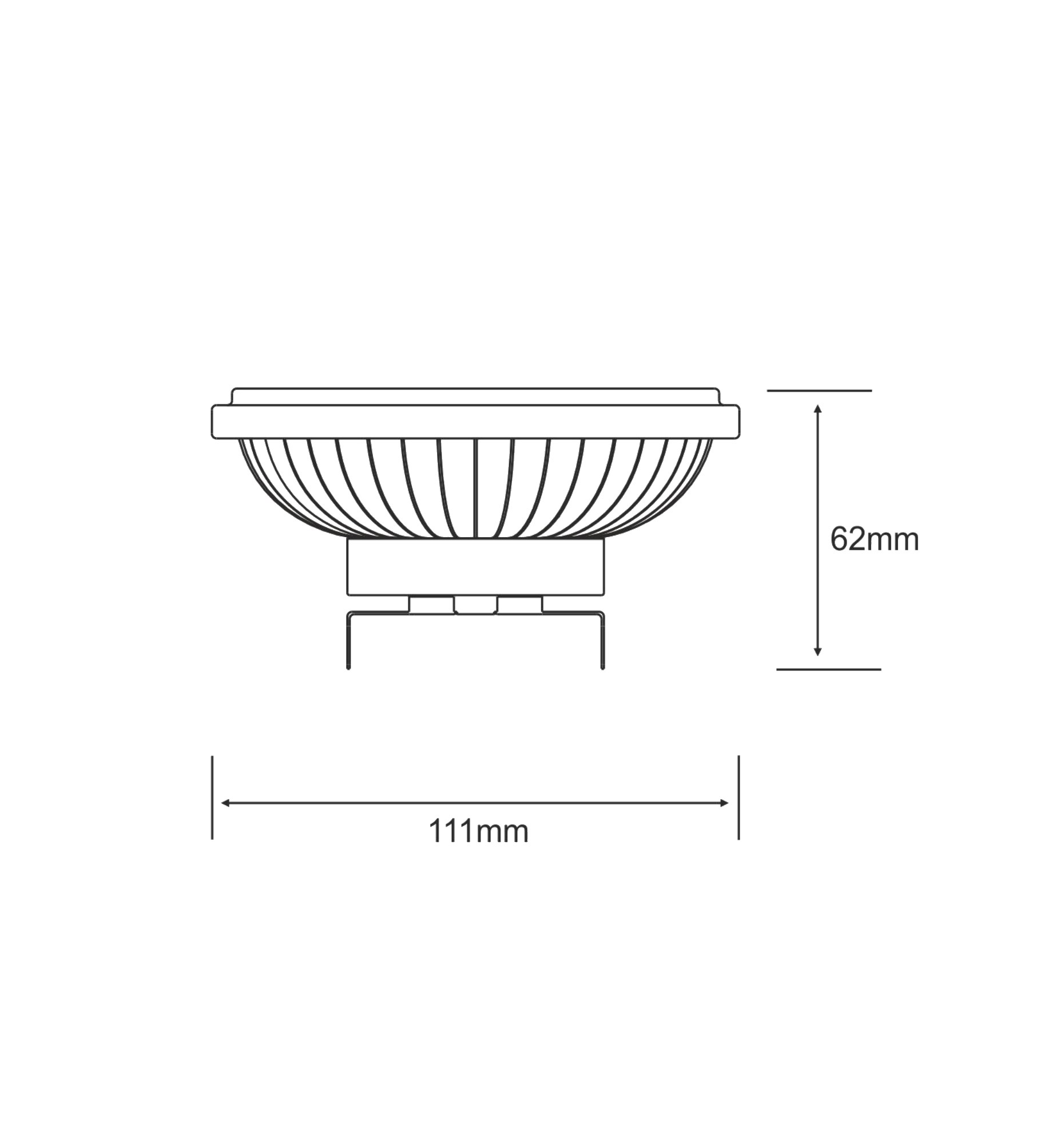 710402155  Truevision LED AR111 G53 15W 6400K 1060lm